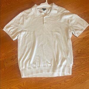 J. Crew Men's Off-White Polo Shirt